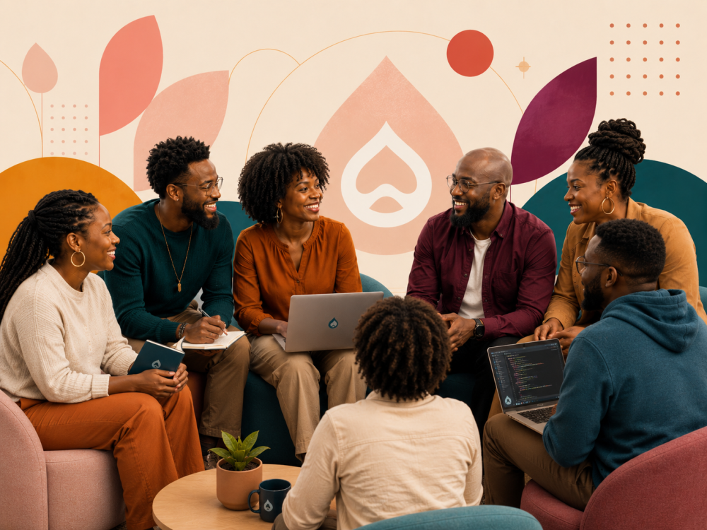 Black in Drupal community members collaborating